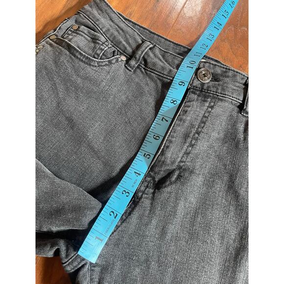 Revolve CAMILA COELHO Crystal Embellised Black Jeans Straight Leg High Waist 6 - Picture 6 of 9